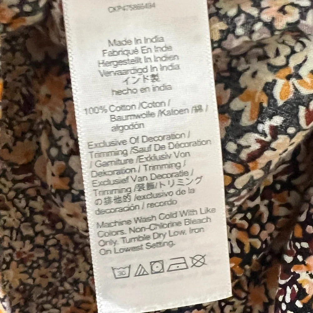 Madewell Lucie Smocked Square Neck Peplum Top in Cottage Floral Size 4 EUC - Picture 7 of 9